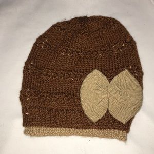 Brown Bow Beanie